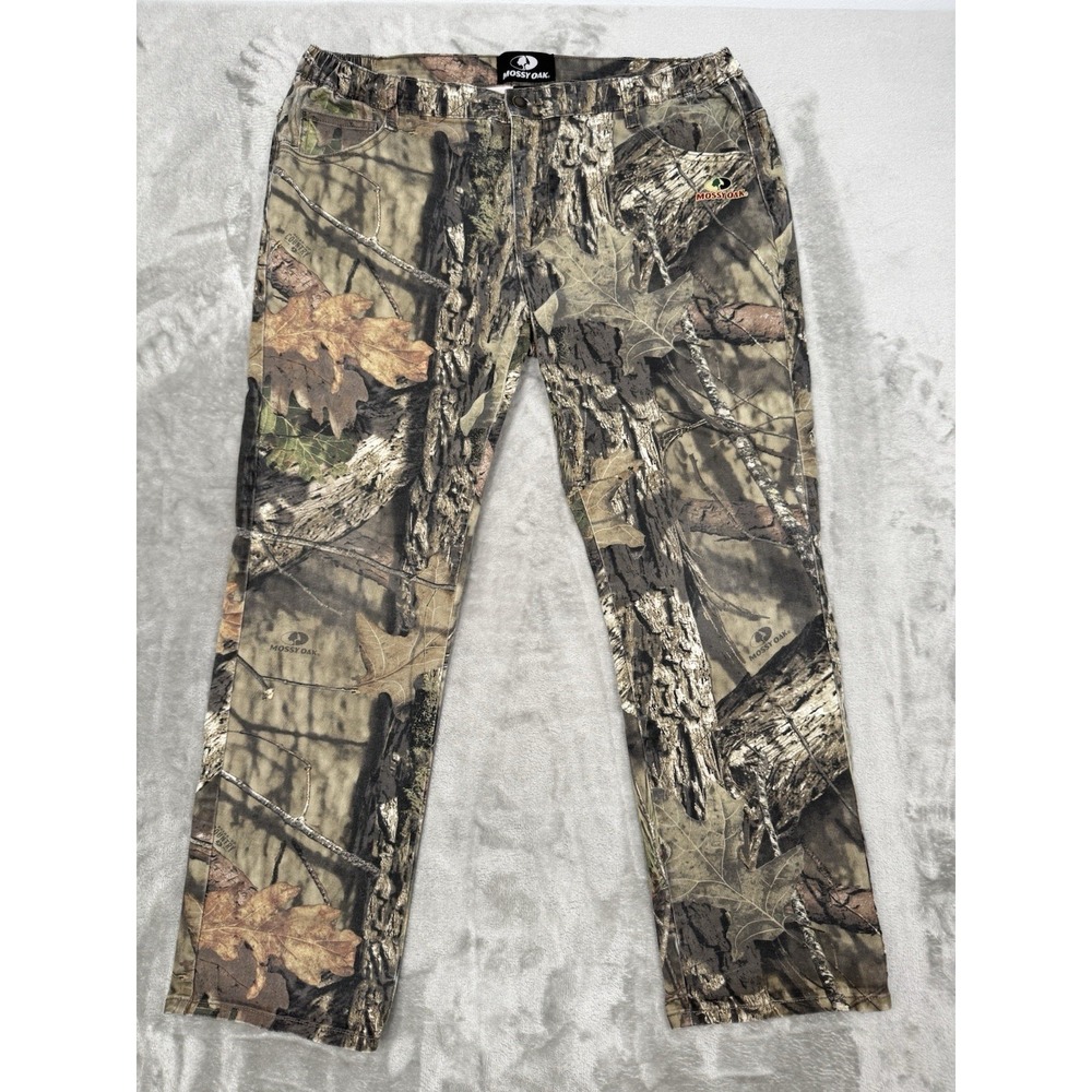 Mossy Oak Camo Hunting Pants Mens Large Camouflage Range Duck Deer Range Stretch